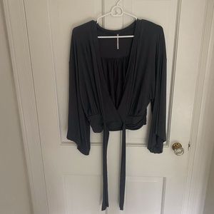 Free People Open Front Tie Top